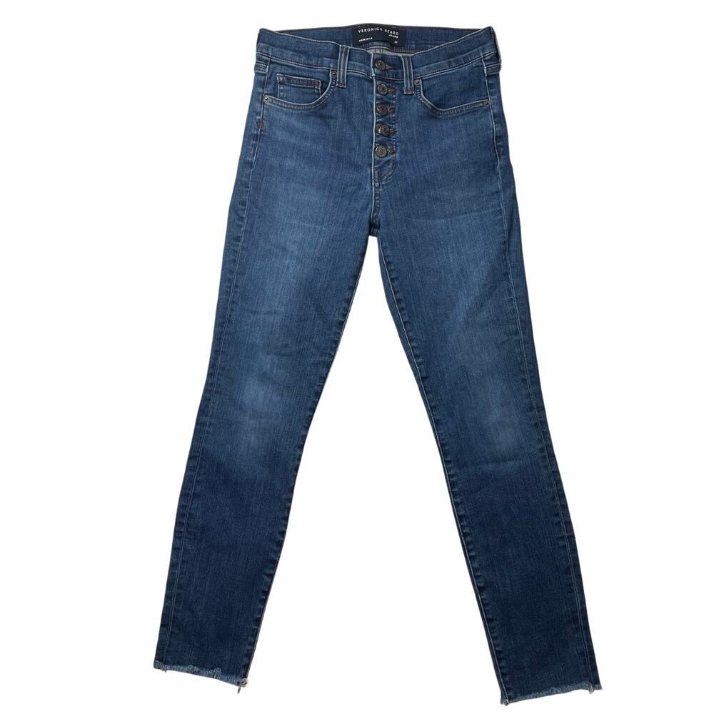 Veronica Beard Debbie Ankle Skinny High Rise Denim Jeans Sz 27 Stretchy Slim Fit